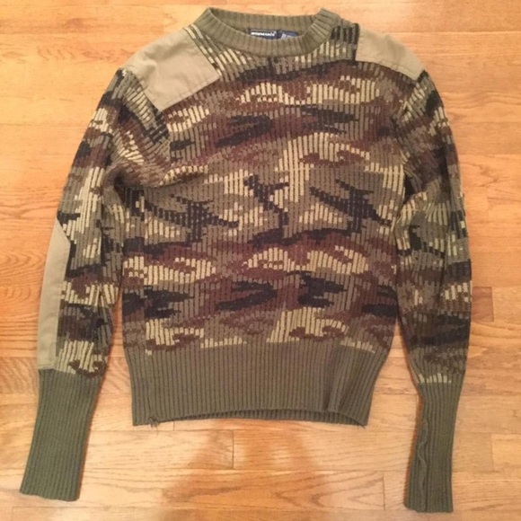 OSHMANS SPORTS GOOD CAMO MENS SWEATER UTILITARIAN CARGO MEDIUM UNIVERSITY WINTER - Picture 1 of 3